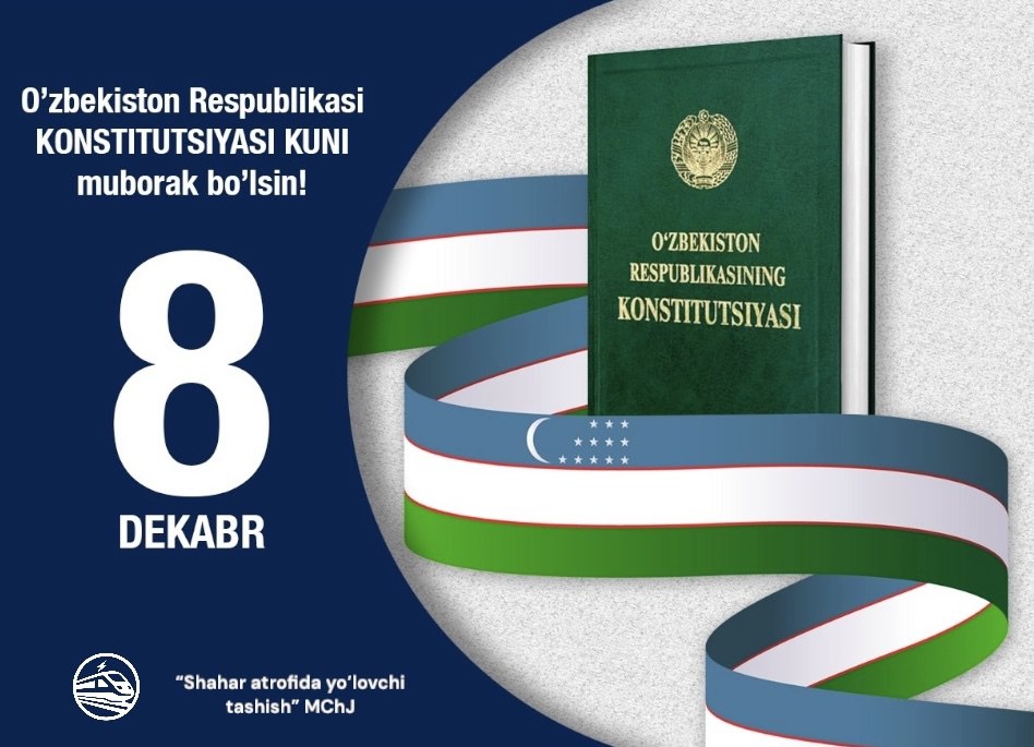 8 dekabr — O‘zbekiston Respublikasi Konstitutsiyasi kuni!